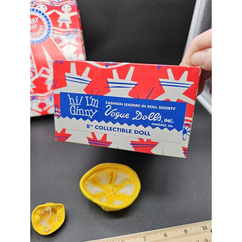 Vogue 8" Ginny Doll Box Only With Yellow Hat ~ Replacement‎ Box & Hat